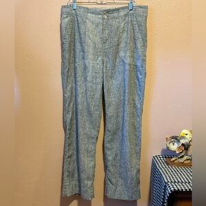 Royal Robbins Heather Gray Wide Leg Linen Pants